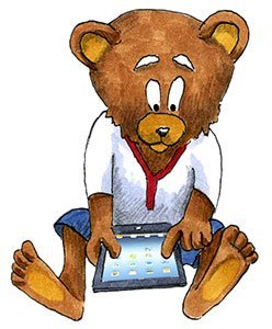 Медвежонок с iPad